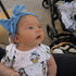 knot-denim Baby Bling Bows clips headbands - Sophia's Style-